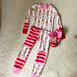 Hanna Anderson girls Pajamas with matching slippers